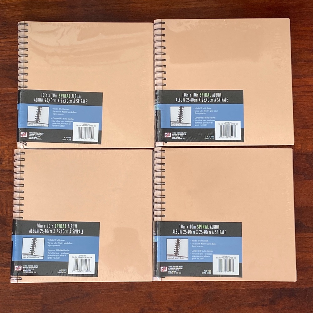 4 Scrap book albums 10x10 80 white sheets West Rim Crafts